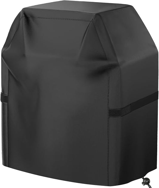 Grill Cover, 40 inch Small Gas Grill Cover for Outdoor Grill, Waterproof, Weather Resistant, UV & Fade Resistant, BBQ Grill Cover with Hook and Loop Straps, Black