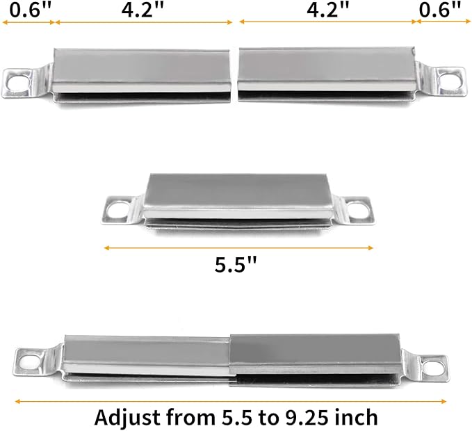 Hongso Replacement Parts for Charbroil Performance 6 Burner 463284022 463229521 463229021 463228622, G327-2100-W1 Burner Tube, G325-0002-W1 Heat Plates and Crossover Tube Included