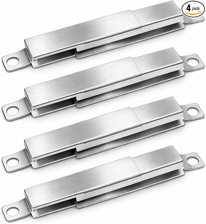 4Pack 304 Stainless Steel Adjustable Carryover Tubes - 5"–9.5" Universal Crossover Tubes Replacement Parts for Charbroil & Kenmore & Others Most 3-4-5 Burners Grills