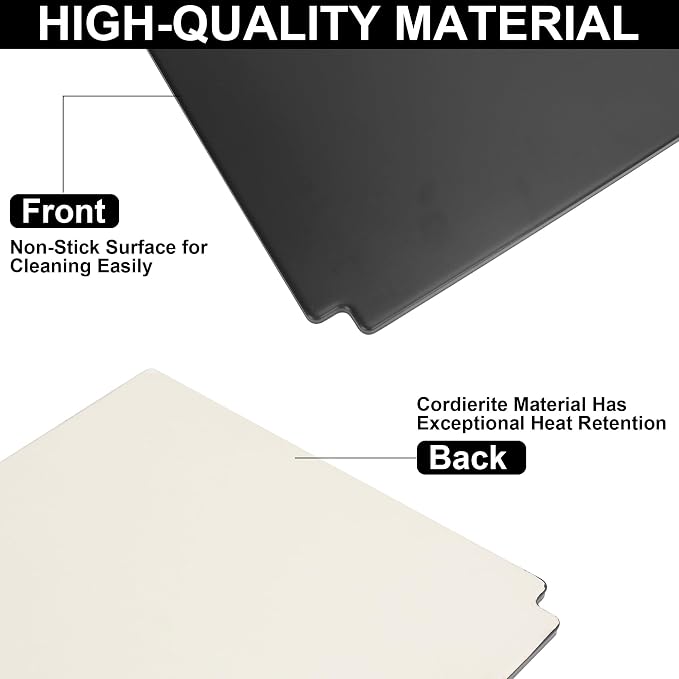 Crafted Glazed Baking Pizza Stone for Weber Crafted Frame Kit,Genesis E/S 325/335/435,EPX-335,EX-325S Series,Replacement Part for Weber 7671 SmokeFire EX4/EX6/EPX4/EPX6