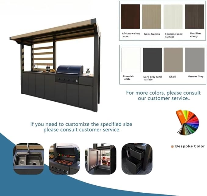 Modular Outdoor Kitchen Unit with Expandable Cooking Space and Service Counter for Catering Projects Event Food Service Vendor Setup