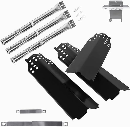 Grill Parts for Charbroil Grill Replacement Parts 463436215 461334813 463434314 463436814 463322613 463436514 463434313 Parts for Charbroil G432-0096-W1 Heat Plate Tent Shield, Carryover Tube & Burner