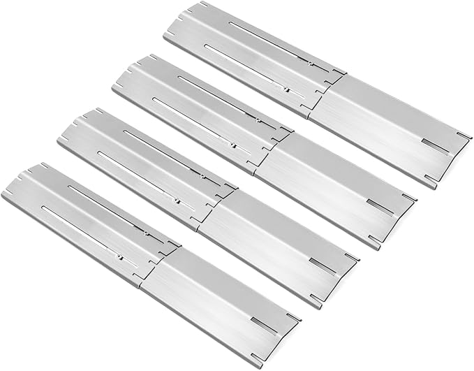 Adjustable Heat Plates Replacement for Nexgrill, Dyna Glo, Charbroil | Derurizy Grill Replacement Parts, Universal Heat Shield, Burner Covers Guard, Heat Diffuser