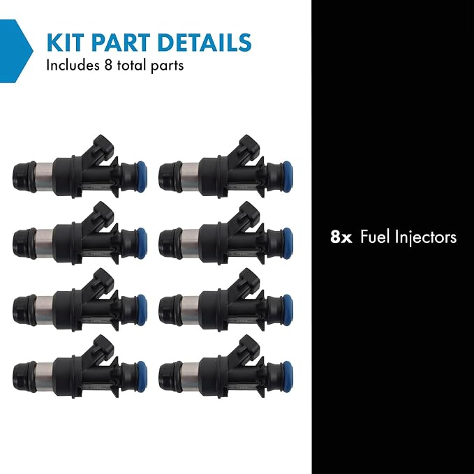 TRQ Fuel Injector Set | For 1999-2000 Chevrolet Silverado 1500 1999 Silverado 2500 GMC Sierra 1500 Sierra 2500