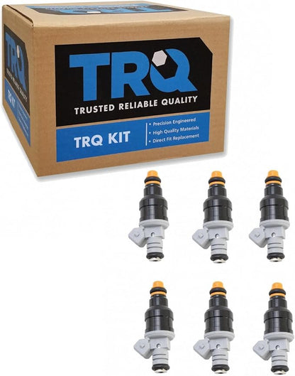 TRQ 6 Piece Fuel Injector Set | For 86-97 Ford Aerostar Bronco II E-150 Econoline Club Wagon E-250 E-350