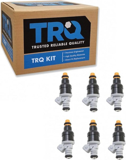 TRQ 6 Piece Fuel Injector Set | For 86-97 Ford Aerostar Bronco II E-150 Econoline Club Wagon E-250 E-350