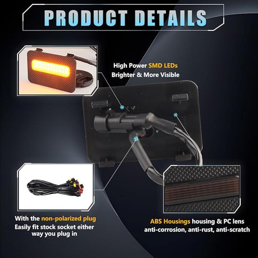 4 PCS Full LED Front Grille Lights for Toyo-ta Tacoma 2024 2025 SR SR5 Cab Pickup, Amber LED Grille Clearance Light, OEM Grill Led Grilles Light for Tacoma Accessories