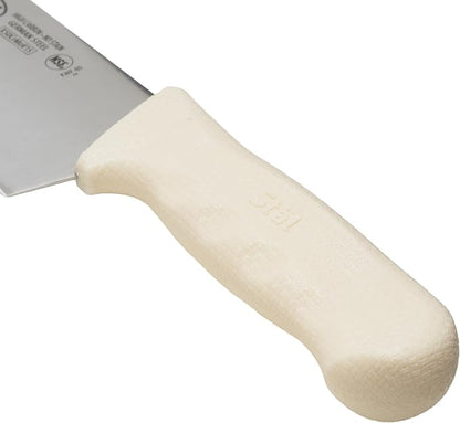 Winco 8" White Chef's Stainless Steel Knife | Razor sharp blade, NSF listed, Restaurant service, Great for Meat Prep, Vegetable Prep, Bread Service and Kitchen Prep