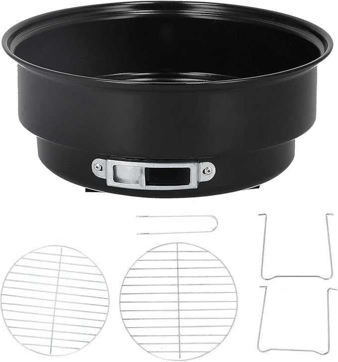 Gavigain Charcoal Grill, Mini Flat Top Kettle Barbecue Grill Small Portable Outdoor BBQ Grill for Backyard Garden Camping Cooking