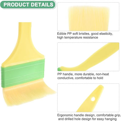 M METERXITY 2-Pack Pastry Brush, Soft Basting Baking BBQ Oil Brush for Cooking/Barbecue/Kitchen [3"]