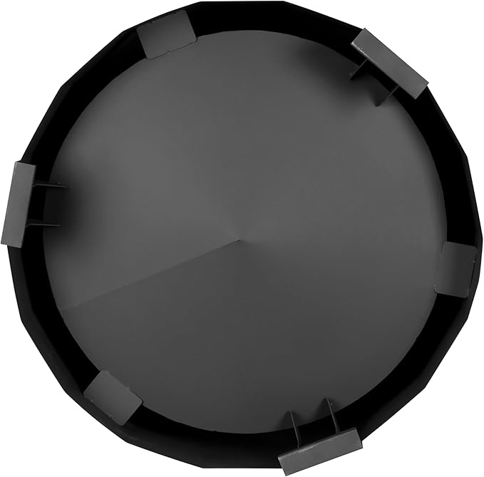Merrick Lane Aries 27" Smokeless Firepit - Black Steel Finish - Wood Burning - Lightweight Portable Design - Waterproof Cover Included - No Assembly Required