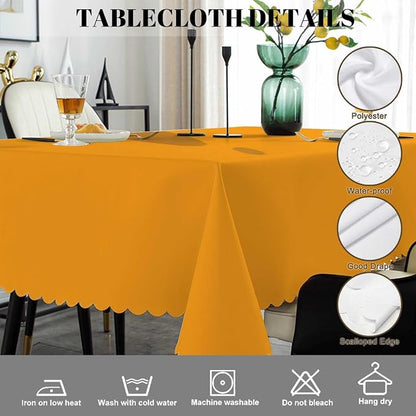 Swono Turkey Table Covers 52x70 Inch Happy Thanksgiving Turkey Cute Wipeable Tablecloth Kitchen Dinning Tabletop Decoration, Table Cloth for Outdoor and Indoor Use