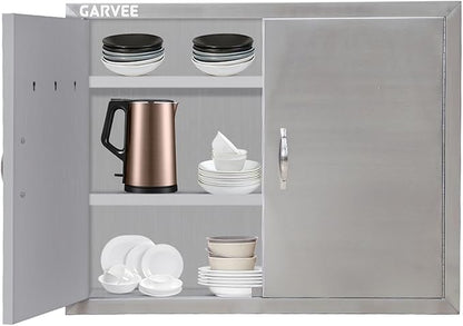Garvee BBQ Access Door 31 in W x 24 in H, Double Door Outdoor Kitchen Doors for BBQ Island Grilling Station