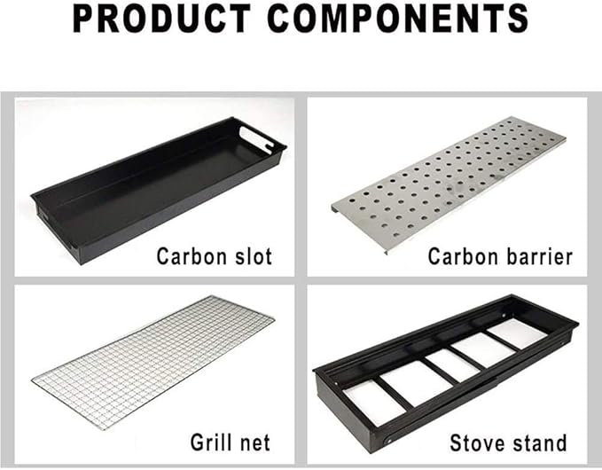 Portable Charcoal Barbecue Grill Stainless Steel Foldable BBQ Grill Desk for Camping BBQ Grills Outdoor Barbecue Grill Home Festival Garden Picnic Party,A-1