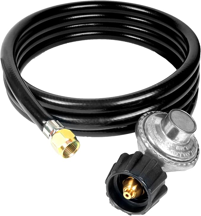 Gas Grill Regulator and Hose, Replacement for Weber, Charbroil, Nexgrill Grill, Propane Patio Heater and Fire Pit... (8FT)