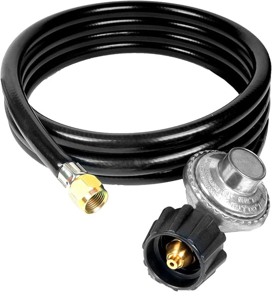 Gas Grill Regulator and Hose, Replacement for Weber, Charbroil, Nexgrill Grill, Propane Patio Heater and Fire Pit... (8FT)
