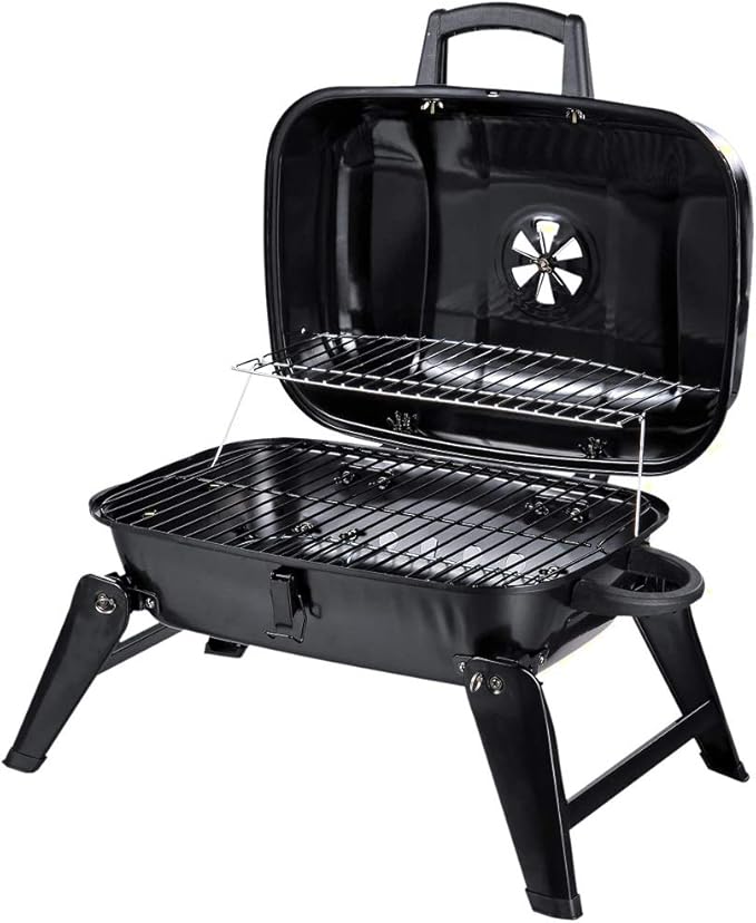 Portable Tabletop Charcoal Grill BBQ Camping Picnic Cooker