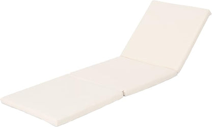 Christopher Knight Home Jamaica Outdoor Water Resistant Foam Chaise Lounge Cushion, Cream, 1 Count (Pack of 1)