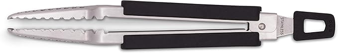 Dropkick Your Old Tongs, GRILLHOGS 9-Inch 2 Pack Barbecue Tongs Are the Only Equipment That Can Handle Your Massive Meat, Stainless Steel + Soft Grip, Dishwasher Safe, Premium Grill Tongs