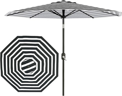 Garvee 10FT Patio Umbrella - Outdoor Table Umbrella with Smooth Crank Lift, Push Button Tilt and 8 Sturdy Ribs - Market Umbrella UV Protection Waterproof for Pool, Deck, Yard, Garden