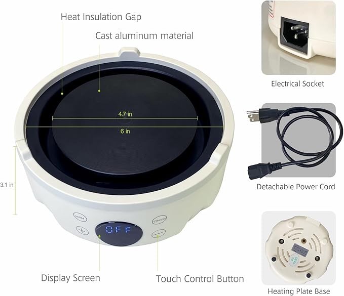 Small Hot Plate Electric Mini - 600W,9 Heat Levels, Mini Hot Plate Electric,Perfect Size For Moka Pot, Making tea And More, Suitable For Kitchen, RV camping, Outdoor,120V