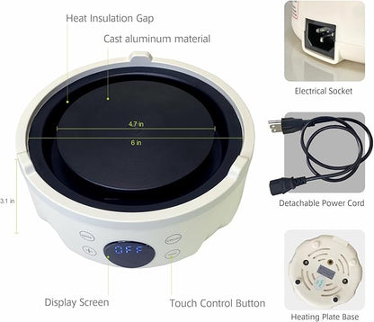 Small Hot Plate Electric Mini - 600W,9 Heat Levels, Mini Hot Plate Electric,Perfect Size For Moka Pot, Making tea And More, Suitable For Kitchen, RV camping, Outdoor,120V