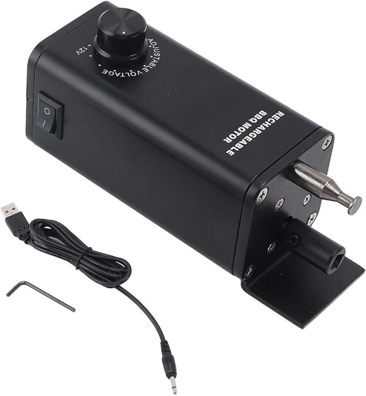 Fabater Rotisserie Motor, 3-12V 10W Variable Speed Rotisserie Spit Motor, Universal Electric Grill Rotisseries Kit with On/Off Switch, Can Hold Up to 40 Pounds for BBQ Meat Forks Grill