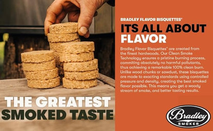 Bradley Smoker Bisquettes for Grilling and BBQ, Cherry Wood Blend, 120 Pack