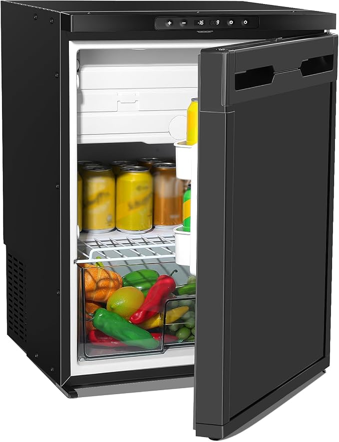 2.3 Cu.Ft Portable Refrigerator with True Freezer -4°F | 12V/24V DC & 110V AC, APP Control, Energy Star Certified, Compact Refrigerator for RV, Camper, Truck, Boat, Apartment