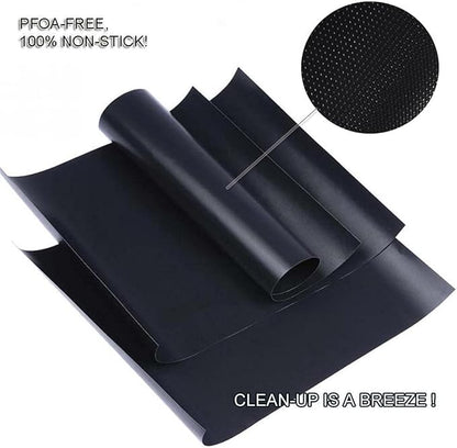 Grill Mats for Outdoor Gas Grill, Set of 9, Black | BBQ Grilling Mat for Outdoor Cooking, 15.75 x 13 Inch