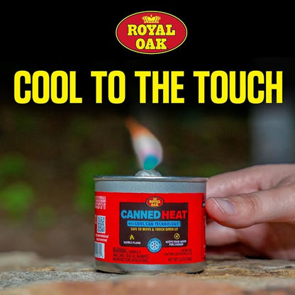 Royal Oak Canned Heat 24 Pack 6 Hour Chafing Fuel, Easy Open, Resealable, Non-Drip, for Food, Burners for Chafing Dishes, Buffet Burners, Parties, Weddings, BBQs