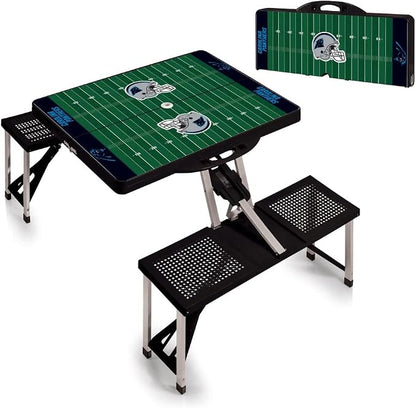 Picnic TIME NFL Football Field Folding Picnic Table, Camping Table, Outdoor Table with Umbrella Hole