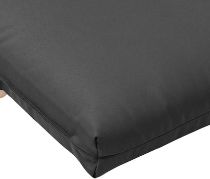 QILLOWAY Outdoor Chaise Lounge Cushion,All Weather High-Density Foam Recliner Chairs Replacement Cushions,Dark Grey.