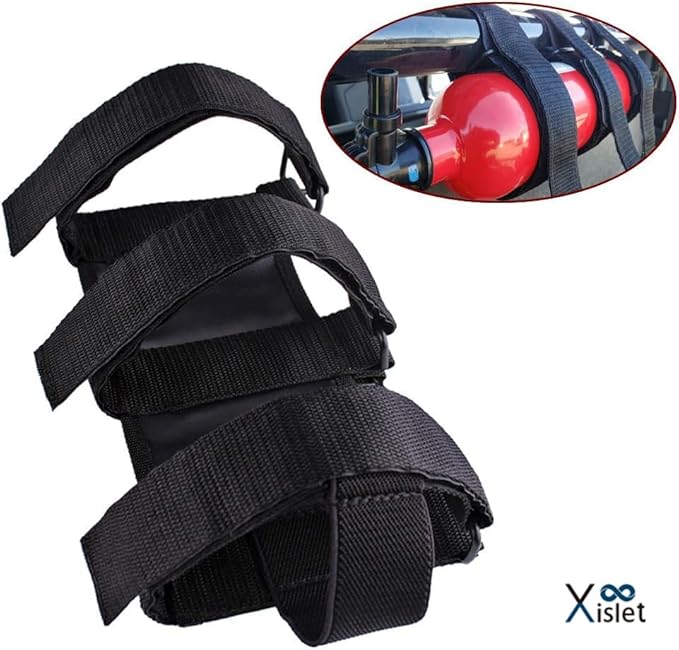Xislet Offroad Roll Bar Fire Extinguisher Holder Compatible with Polaris UTV RZR Ranger Can-Am Maverick X3 Commander Extinguisher Mount Quick Release