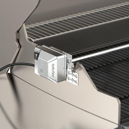 onlyfire Universal Grill Rotisserie Kit with 37"×1/2" Hexagon Spit Rod | Stainless Steel 110V Electric Motor, Does Not Fit Weber Gas Grills