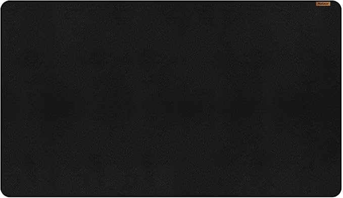 Matace 90x52 Fireproof Grease Mats for Under Outdoor Grill, Extra Large Double-Sided Fire Retardant Silicone Floor Mat for BBQ, Camping Stove, Fire Pit, Waterproof Patio & Deck Protector, Black