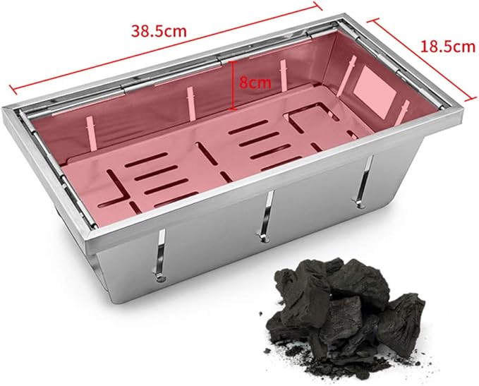 Folding barbecue grill outdoor mini barbecue stove household charcoal skewers single barbecue equipment small field stove 1 second folding portable storage 304 grilling net removable and washable