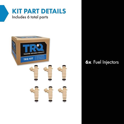 TRQ Fuel Injector Set | For 2007-2009 Hyundai Santa Fe 2006-2010 Kia Optima 2007-2010 Rondo