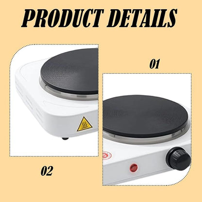 Countertop Double Burner Adjustable Temperature Kitchen Small Appliance Professional 2000W for Braising Scrambling Steaming, Heating Plate