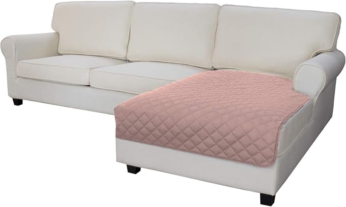Easy-Going Sectional Couch Covers for Dogs L Shape Sofa Cover Reversible Sofa Slipcover Chaise Lounge Cover Furniture Protector Cover for Pets Dog Cat (42 x 68 inches, Pink/Pink) | Soft Sofa Slipcover For Dogs, Fits Left/Right Chaise Lounge Protector, ...
