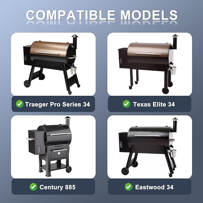 BAC363 Folding Front Shelf for Traeger Pro Series 34, Texas Elite 34, Century 885 Costco, Eastwood 34 Pellet Grill Smoker, Heavy-Duty Grill Accessories Replacement for Food Prep and Storage, 37" x 12"