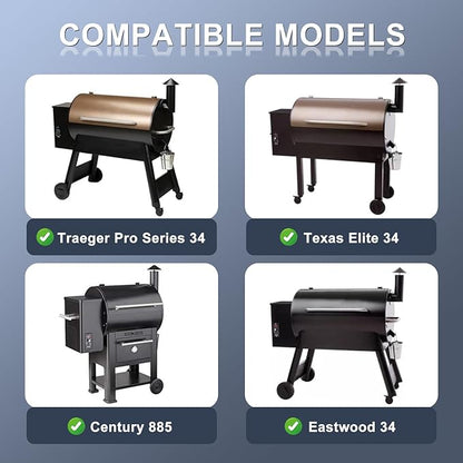 BAC363 Folding Front Shelf for Traeger Pro Series 34, Texas Elite 34, Century 885 Costco, Eastwood 34 Pellet Grill Smoker, Heavy-Duty Grill Accessories Replacement for Food Prep and Storage, 37" x 12"