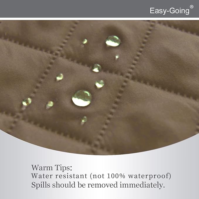 Easy-Going Recliner Chair Slipcover Reversible Sofa Cover Water Resistant Couch Cover Furniture Protector with Elastic Straps for Pets Dog (Recliner 22 inch, Camel/Ivory) | Machine Washable Slipcover For Dogs, Water Resistant Furniture Mat For Living R...