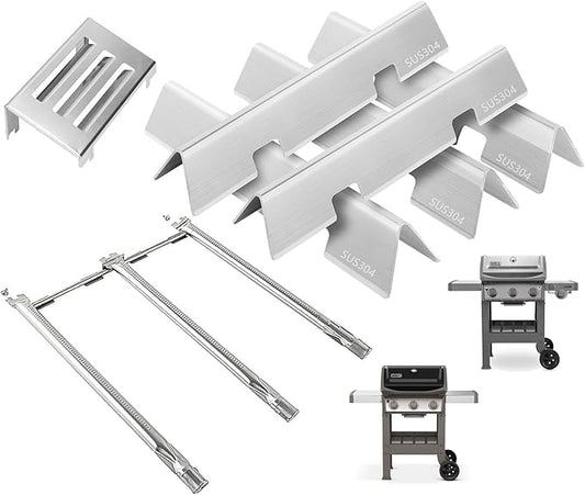 Grill Parts for Weber Spirit 2 Grill Parts GS4 Spirit II E310 E320 S310 S320 Replacement for Weber GS4 Spirit 2 Flavorizer Bars 7636 67046, Burner Tube 67025 67103 69787 & Weber Heat Deflector 67060