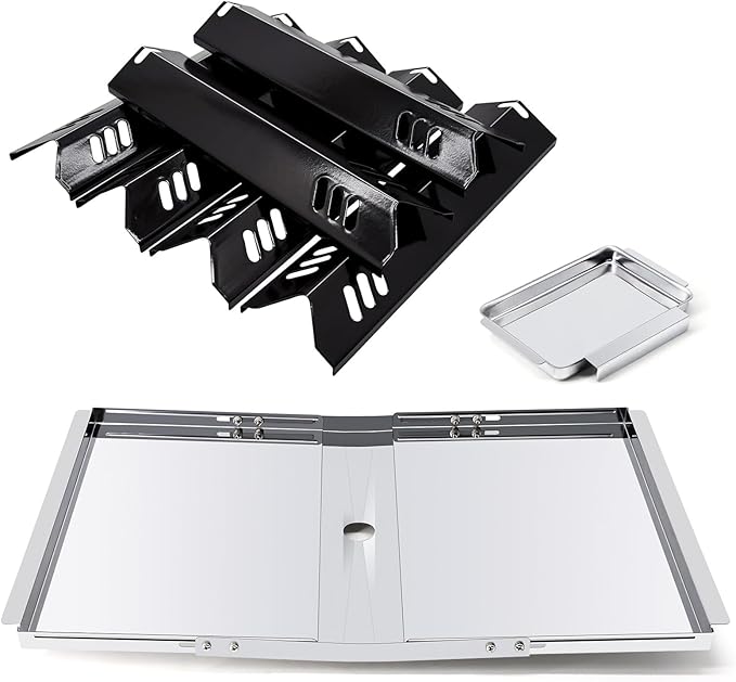 Grill Replacement Parts for Dyna Glo DGB610SSP DGF600SSP, Grease Tray Drip Pan & Heat Tents for Dyna Glo DGB610SSP 6 Burner Grill
