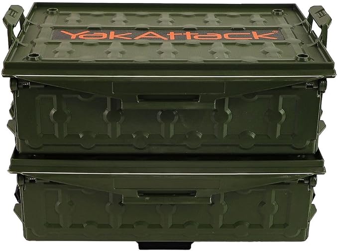 YakAttack TracPak Combo Kit – Ranger Grey | 2 Stackable Storage Boxes + Quick Release Track Base | Fits MightyMount, GearTrac & Most Kayak Tracks | Space-Saving Fishing Storage | Compact Kayaking Box