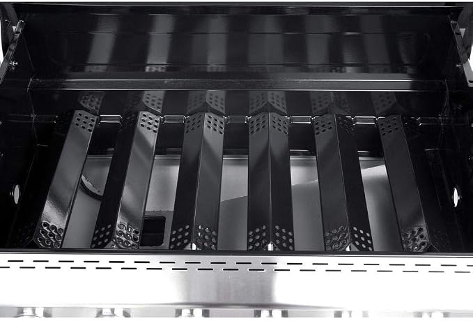 Replacement Parts for Nexgrill 720-0896B 720-0896C 720-0882A Grills, 6 Pack Stainless Steel Burner Tubes, Heat Plate Shields Flame Tamers Replacement for Nexgrill 720-0896, 720-0896C Gas Grills