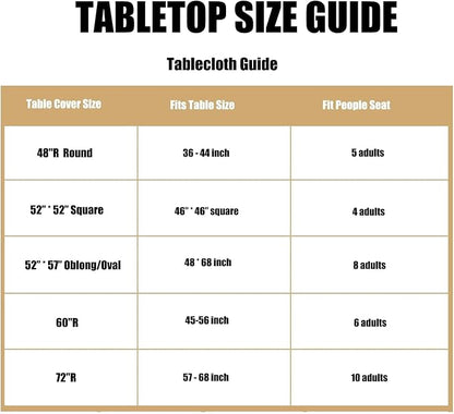 LUSHVIDA Round Waterproof Table Cover Elastic Vinyl Fitted Tablecloth Elastic Edged Plastic Table Cloth (Oak, Best for Up to 36"-44" Round)