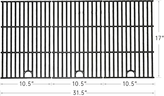 Hongso 17" Grill Grates for CharBroil Performance 6 Burner 463284022, 463259223, 463229521, 463229521B, 463229021, 463228622, 463732923 Gas Grill Modes, Replacement Parts for G426-0005-W1 G555-0005-W1