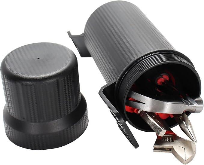 Universal Motorcycle Off-Road Tool Tube Storage Box Holder Manual Canister Waterproof Large size